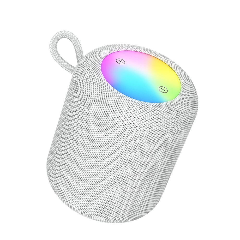 HOCO HC30 Portable Bluetooth Speaker, 5W, TWS, RGB, Grey