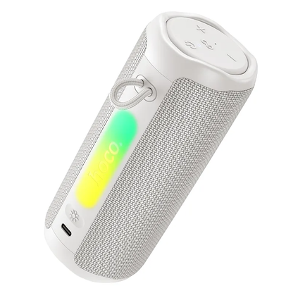 Enceinte Portable Bluetooth HOCO HC50, 8W, TWS, RGB, Étanche, Blanche
