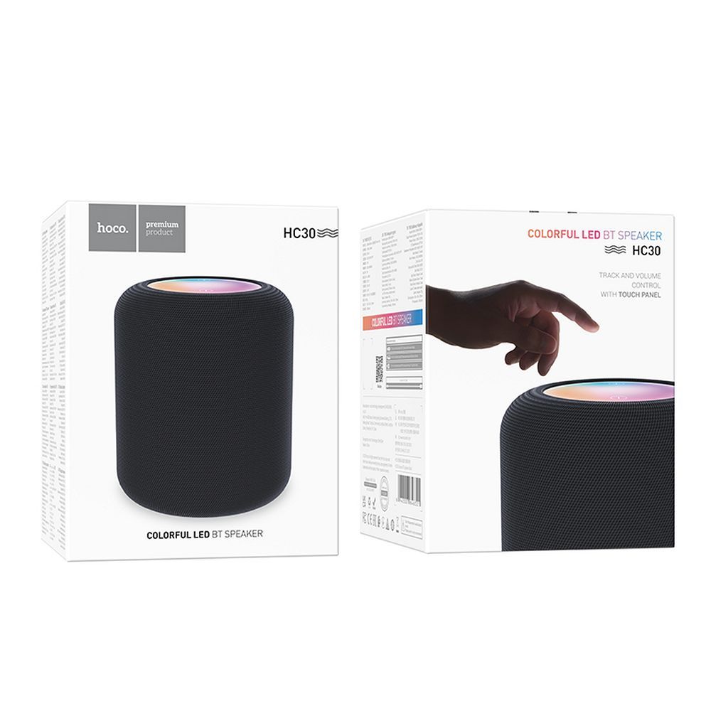 Enceinte Portable Bluetooth HOCO HC30, 5W, TWS, RGB, Noire