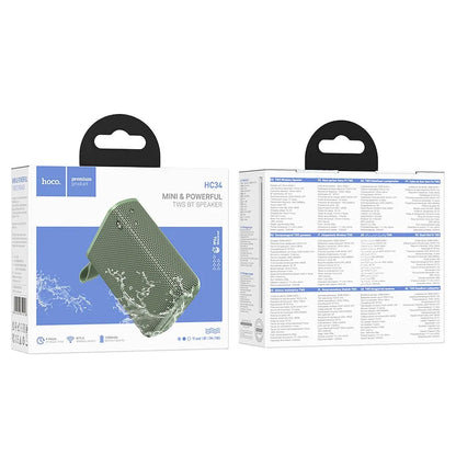 Enceinte Portable Bluetooth HOCO HC34, 5W, TWS, Étanche, Verte