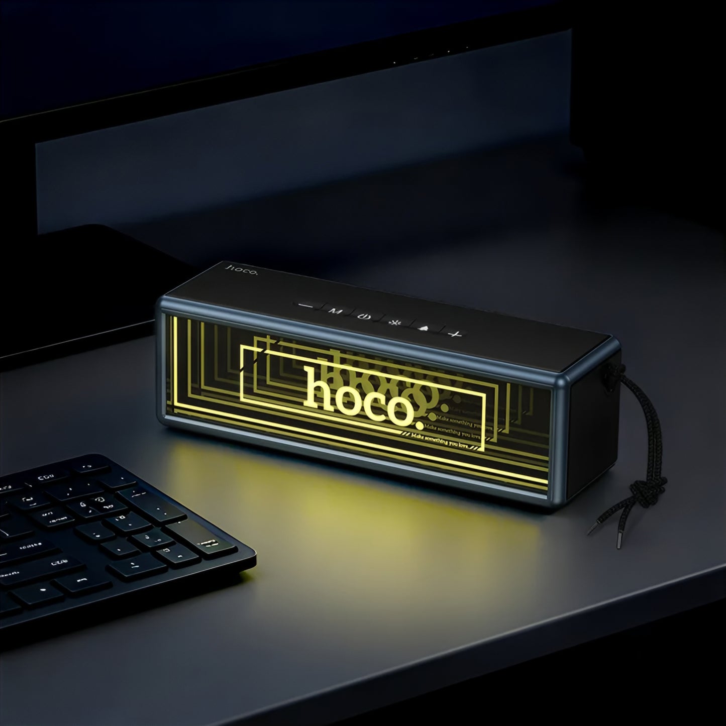Enceinte Portable Bluetooth HOCO HC40, 2 x 10W, TWS, RGB, Noire