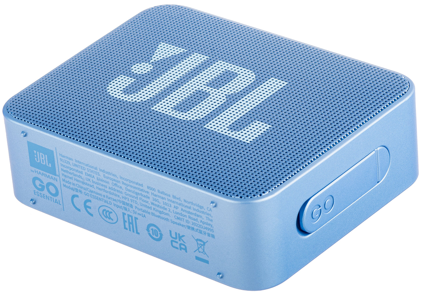 JBL Go Essential Enceinte Bluetooth portable, 3,1 W, PartyBoost, étanche, bleu JBLGOESBLU 