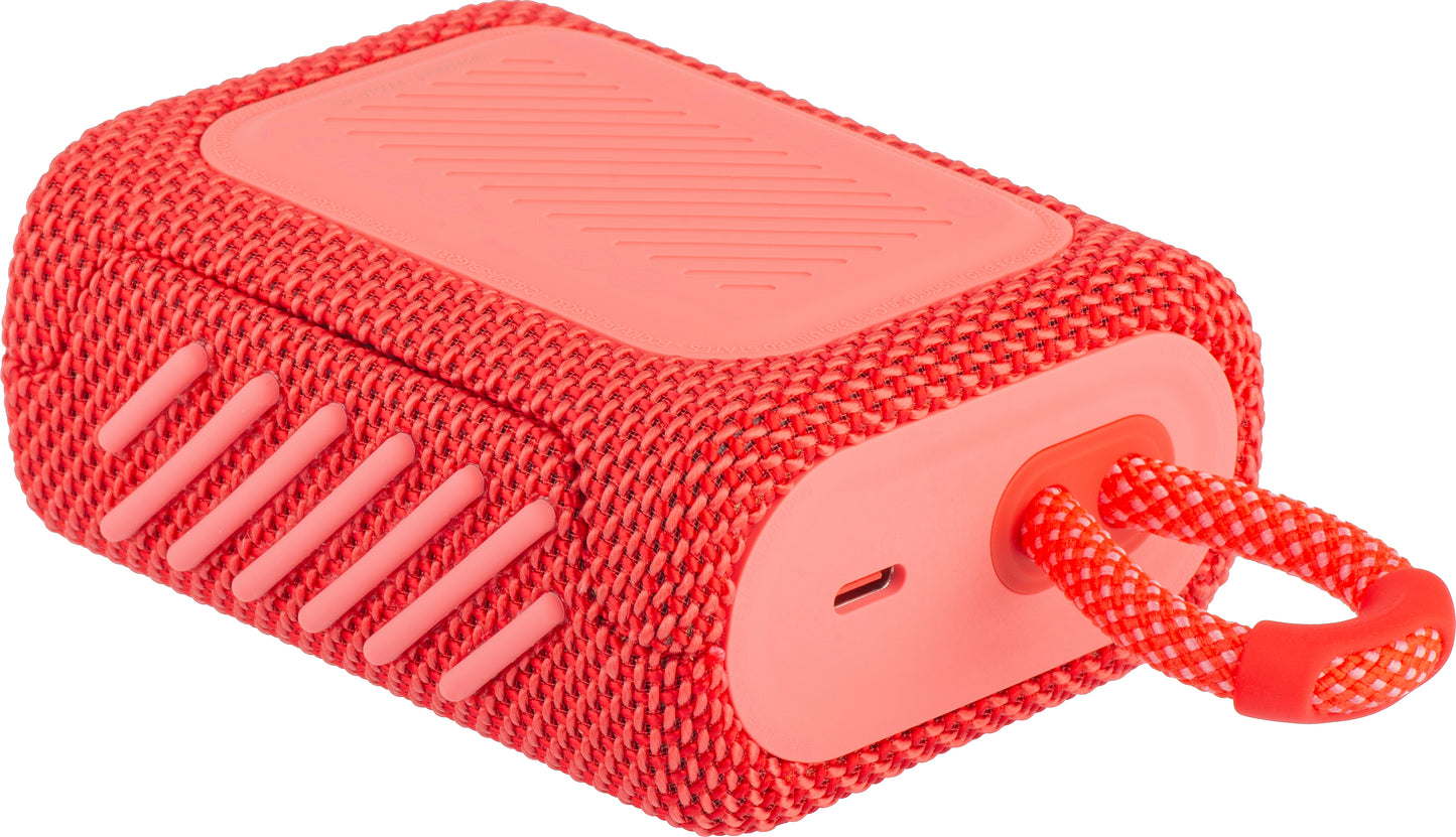 Enceinte portable Bluetooth JBL GO 3, 4.2W, son pro, étanche, rose JBLGO3RED