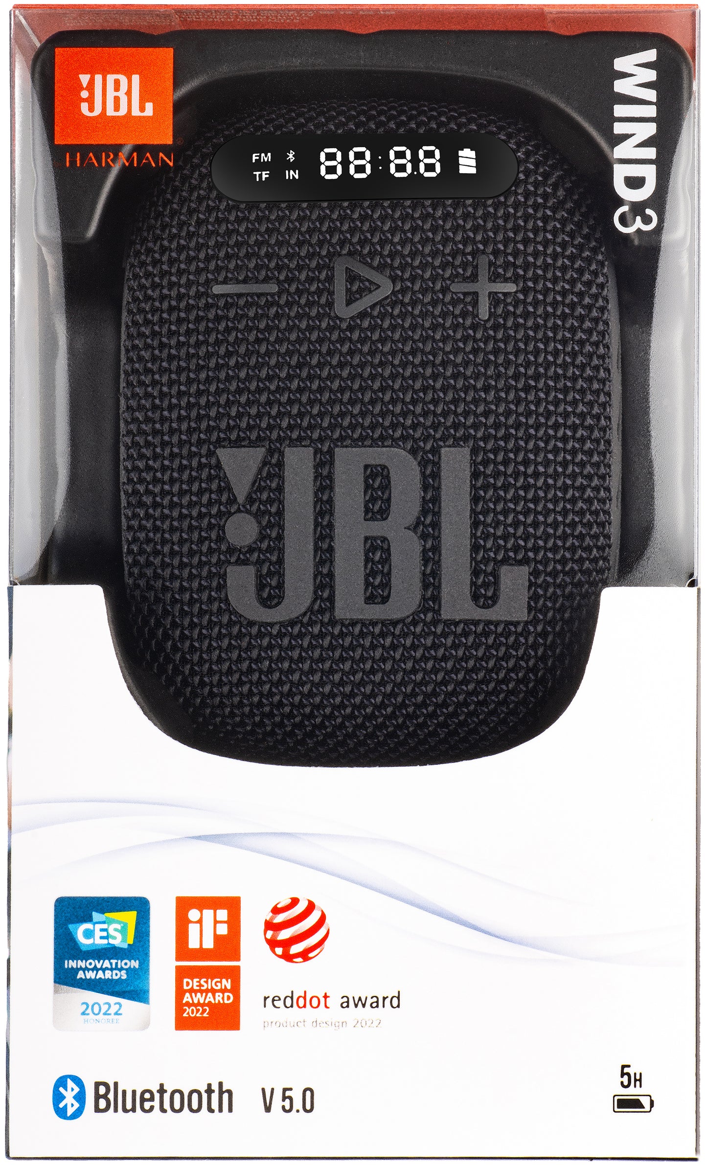 Enceinte Portable Bluetooth JBL Wind 3, 5W, Étanche, Noire JBLWIND3