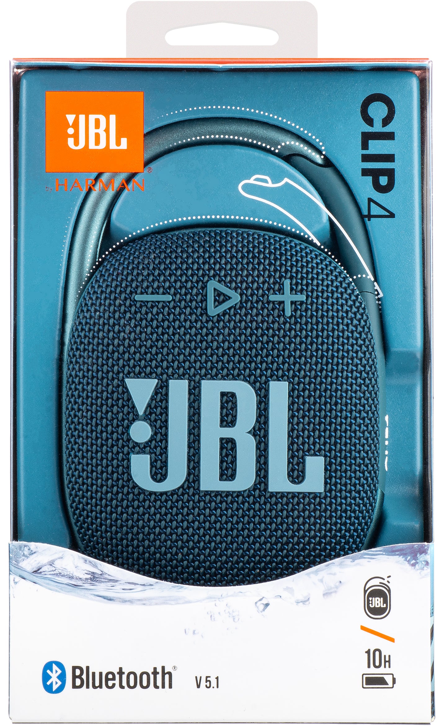 Enceinte portable Bluetooth JBL Clip 4, 5W, son pro, étanche, bleu JBLCLIP4BLU