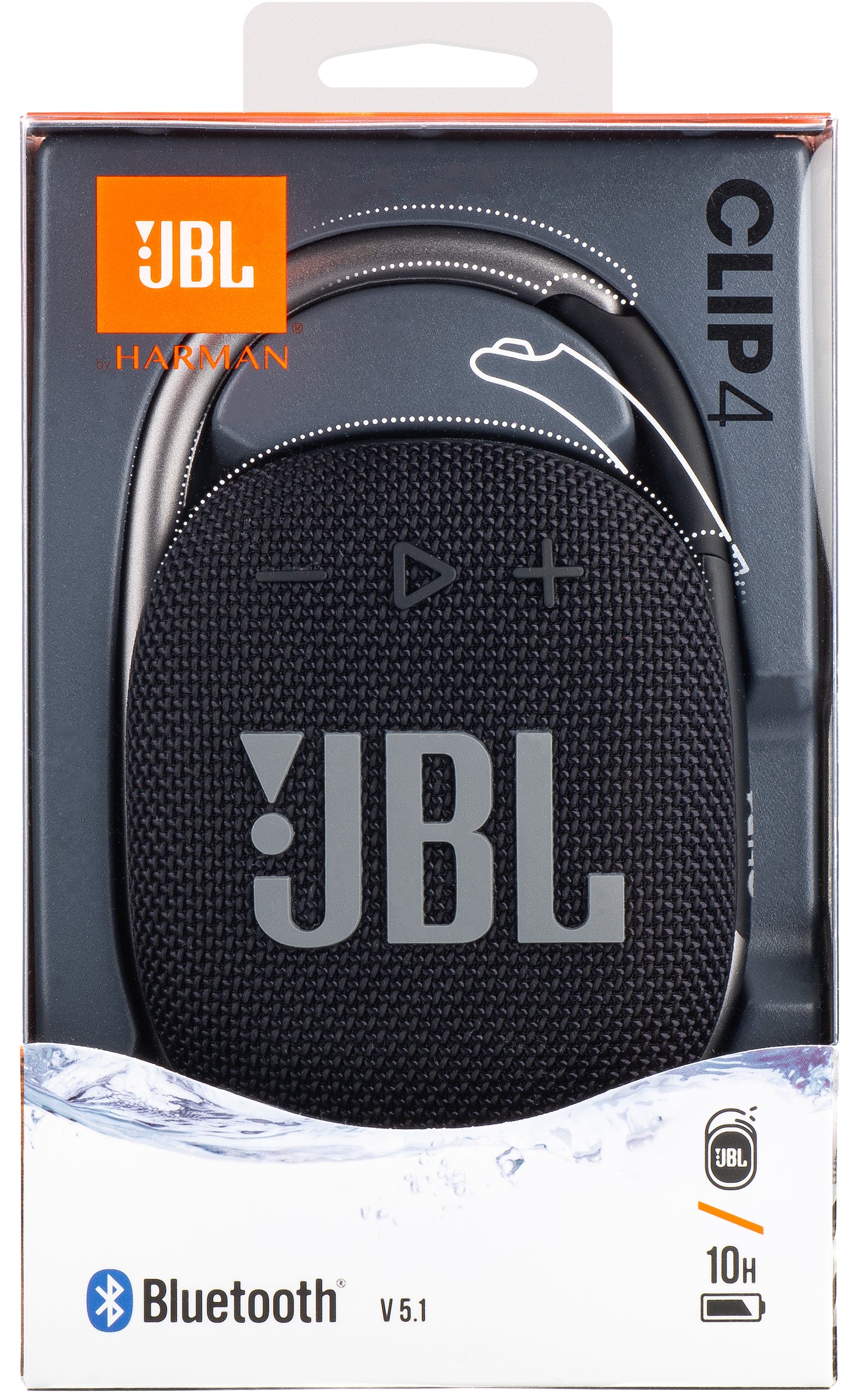 Enceinte portable Bluetooth JBL Clip 4, 5W, son Pro, étanche, noir JBLCLIP4BLK