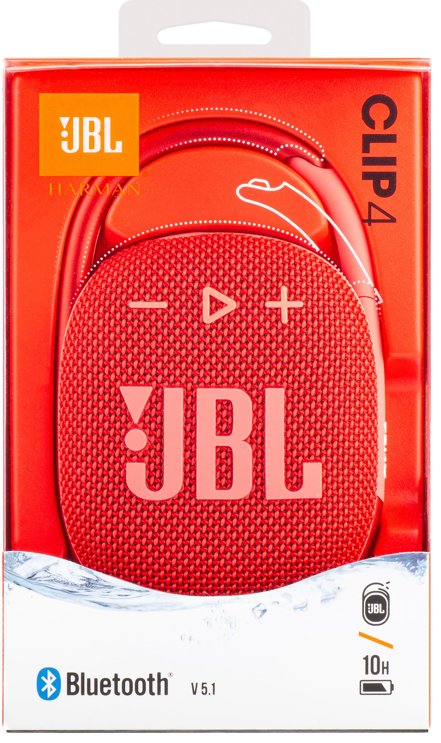 Enceinte portable Bluetooth JBL Clip 4, 5W, son Pro, étanche, rose, reconditionnée JBLCLIP4RED