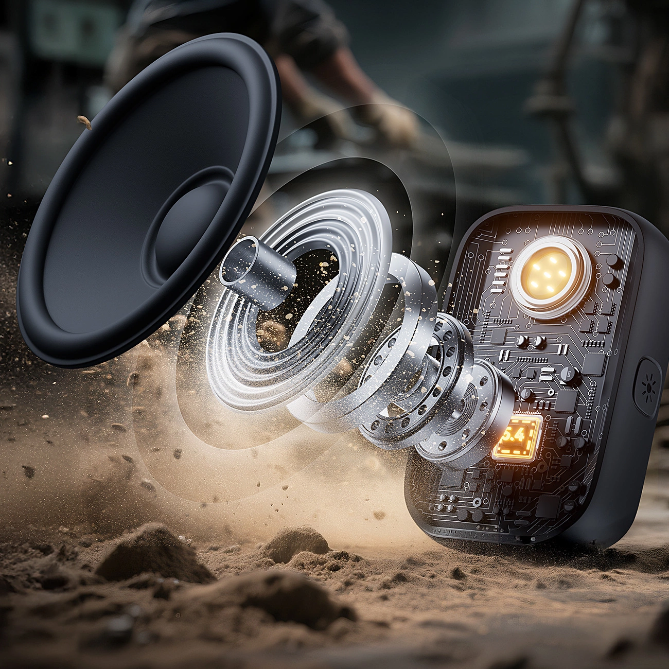 Enceinte Portable Bluetooth Joyroom Maya JR-MS03, 5W, Étanche, Jaune