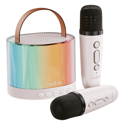 Enceinte portable Bluetooth MaXlife MXKS-200 Karaoke, 5W, blanc 