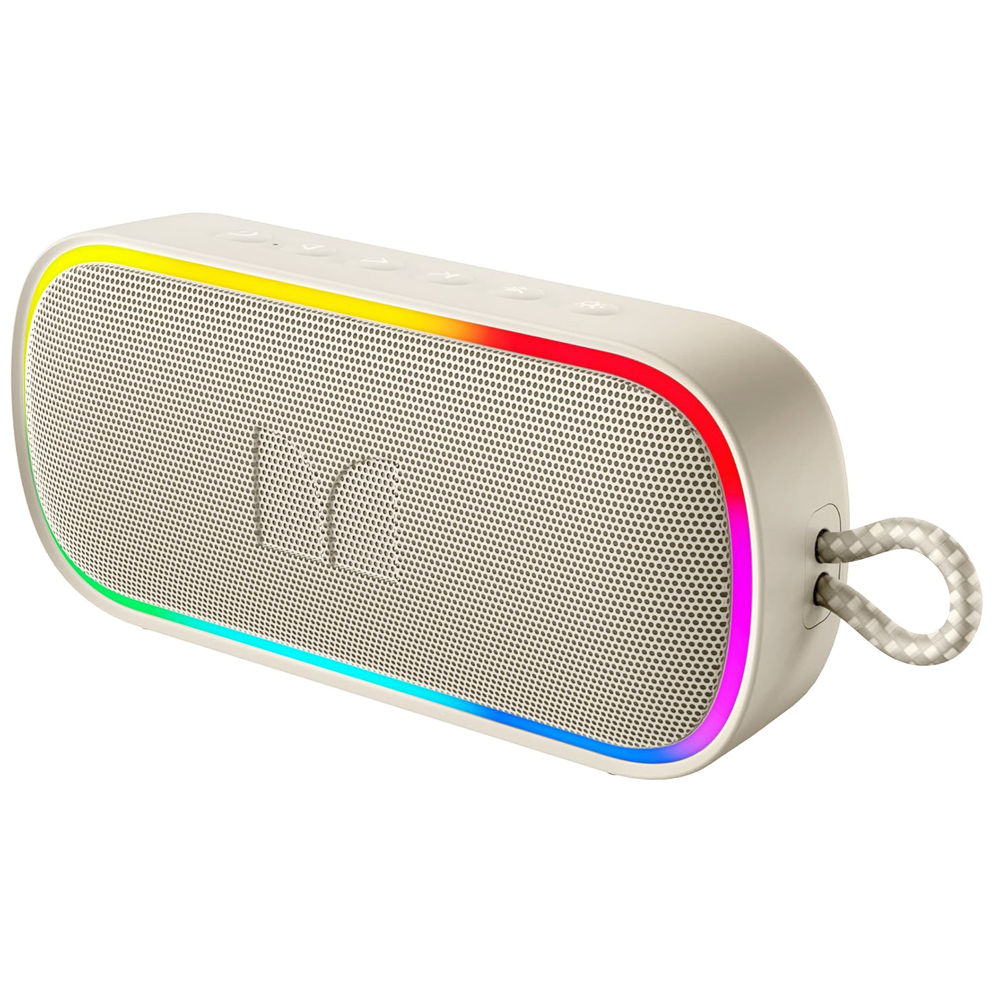 Enceinte Bluetooth Portable Monster S150 Plus, 40W, TWS, RGB, Étanche, Crème Clair