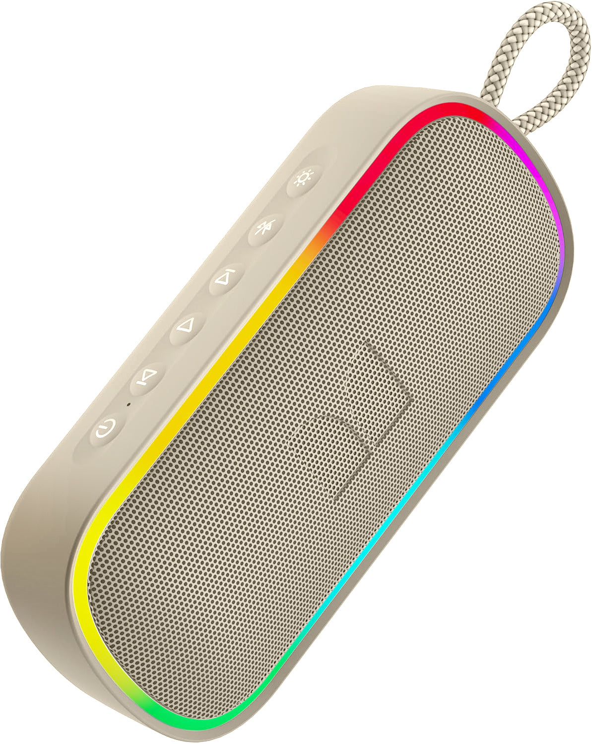 Enceinte Bluetooth Portable Monster S150 Plus, 40W, TWS, RGB, Étanche, Crème Clair