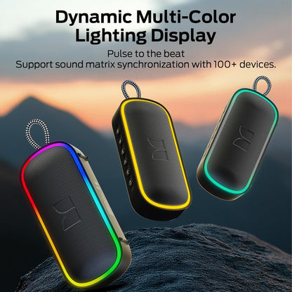 Enceinte Portable Bluetooth Monster S150 Plus, 40W, TWS, RGB, Étanche, Noire