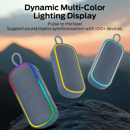 Enceinte Portable Bluetooth Monster S150 Plus, 40W, TWS, RGB, Étanche, Bleue