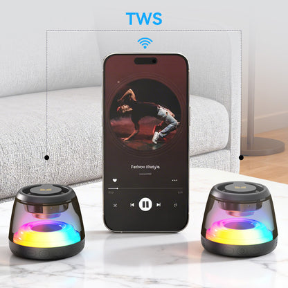 Enceinte Portable Bluetooth Monster Mag Flux, 5W, TWS, RGB, Noire