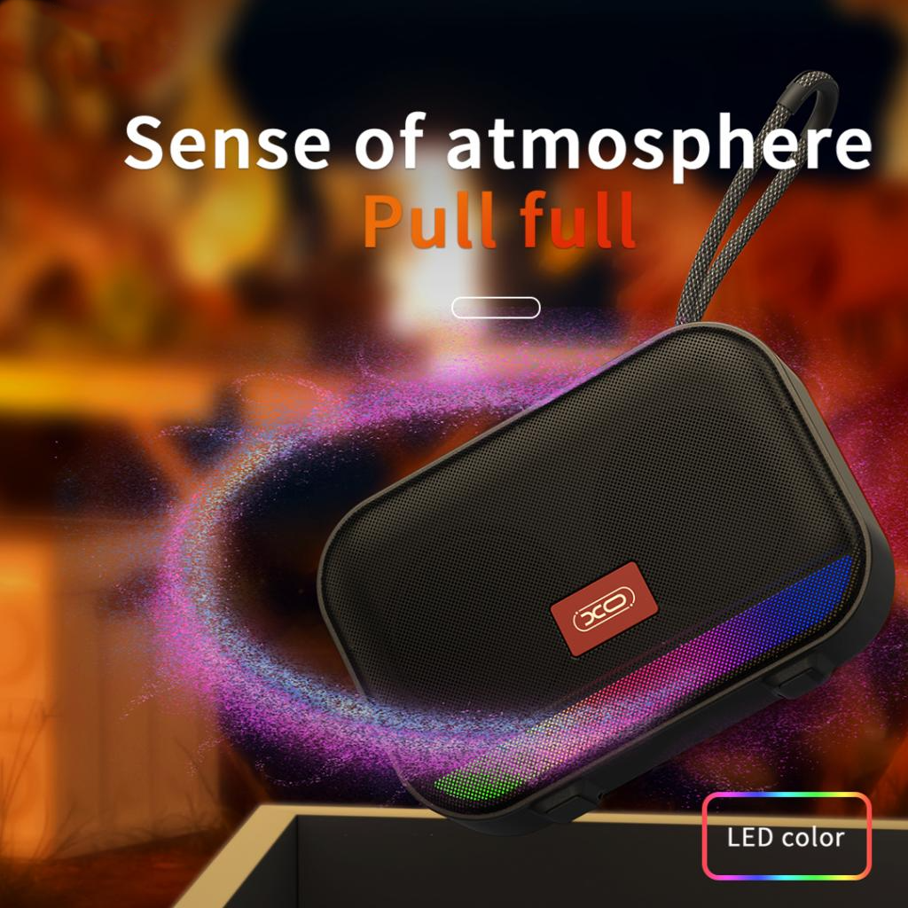 Enceinte Portable Bluetooth XO Design F66, 5W, RGB, Noire