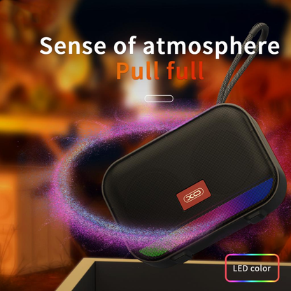 Enceinte Portable Bluetooth XO Design F66, 5W, RGB, Noire