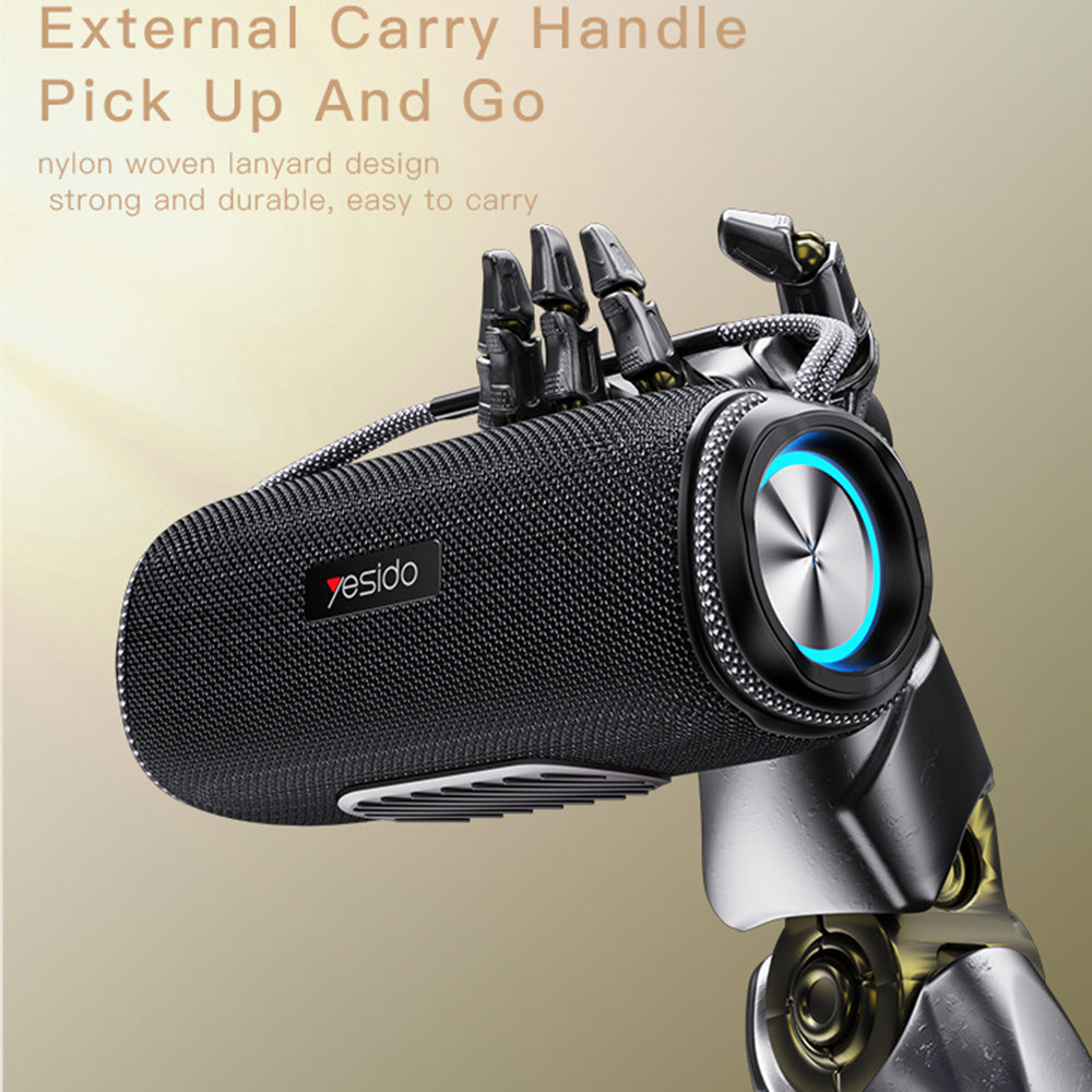 Enceinte Portable Bluetooth Yesido YSW11, 40W, RGB, Étanche, Noire