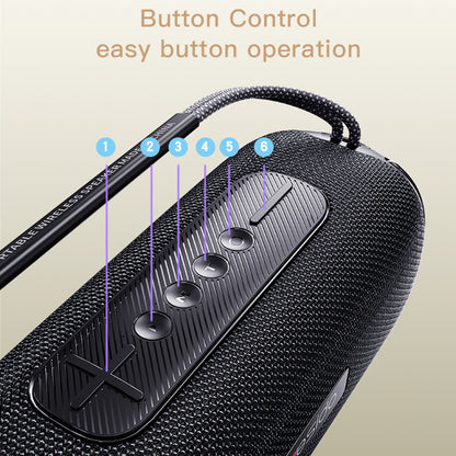 Enceinte Portable Bluetooth Yesido YSW11, 40W, RGB, Étanche, Noire