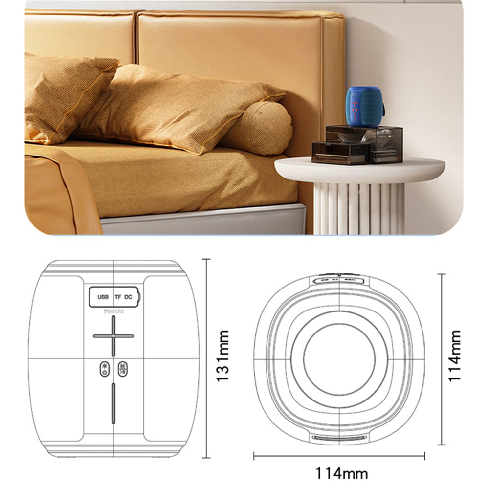 Enceinte Portable Bluetooth Yesido YSW14, 5W, RGB, Bleue