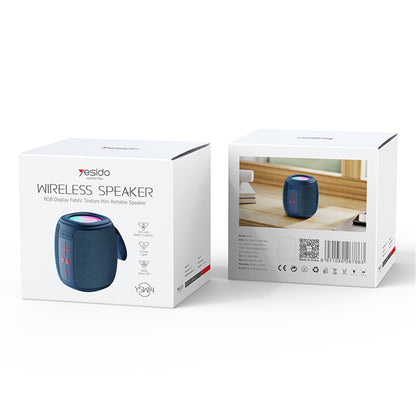Enceinte Portable Bluetooth Yesido YSW14, 5W, RGB, Bleue