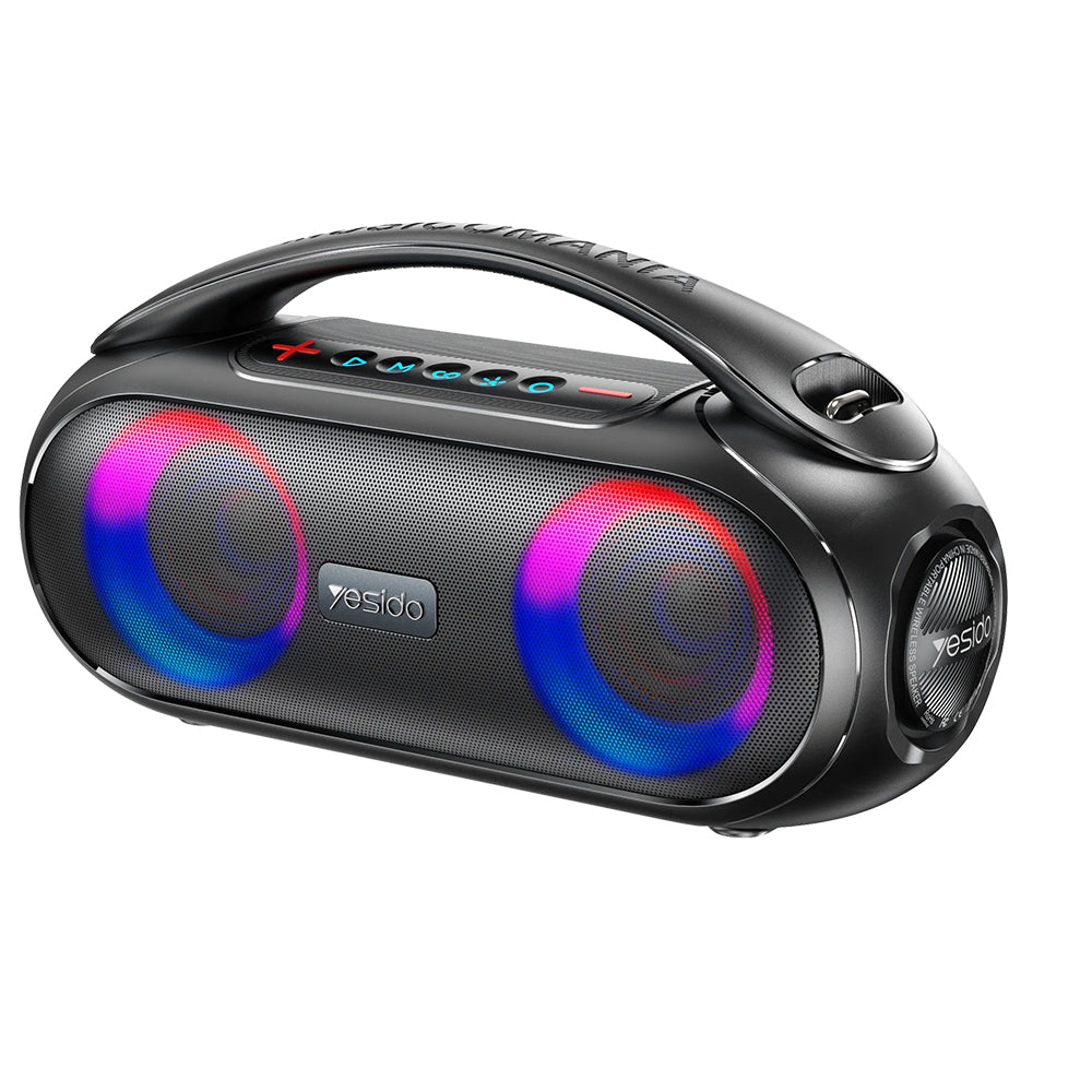 Enceinte Portable Bluetooth Yesido YSW19, 40W, RGB, Étanche, Noire