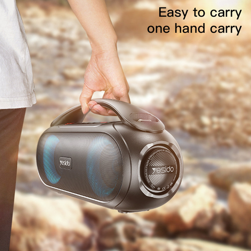 Enceinte Portable Bluetooth Yesido YSW19, 40W, RGB, Étanche, Noire