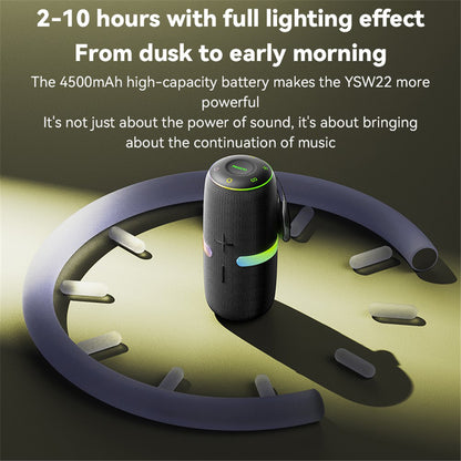 Enceinte Portable Bluetooth Yesido YSW22, 30W, RGB, Étanche, Noire