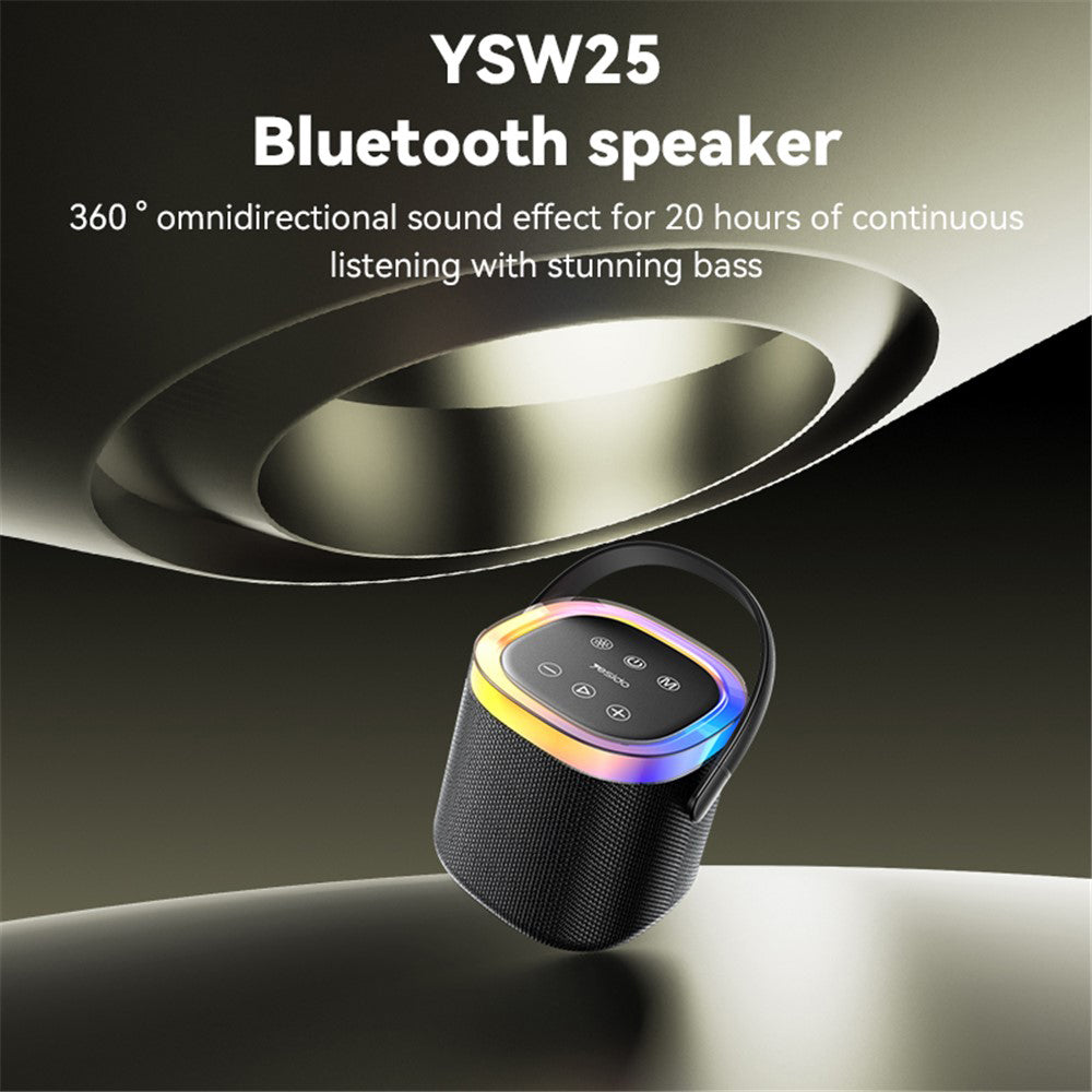 Enceinte Portable Bluetooth Yesido YSW25, 5W, RGB, Noire