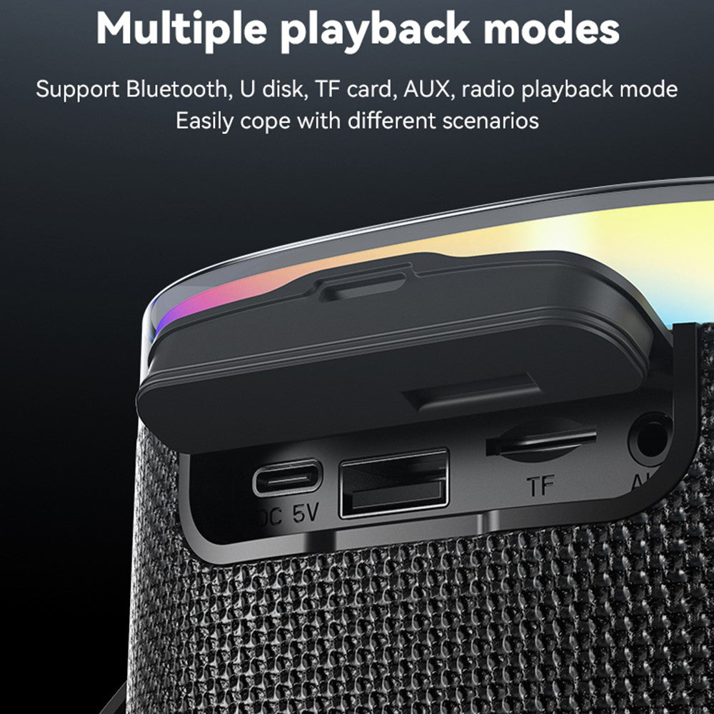 Enceinte Portable Bluetooth Yesido YSW25, 5W, RGB, Noire