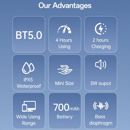 Enceinte Bluetooth Yesido YSW30, 3W, Étanche, Noire