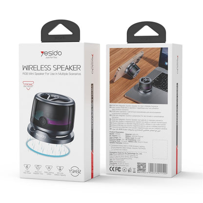 Enceinte Portable Bluetooth Yesido YSW32, 3W, RGB, Noire