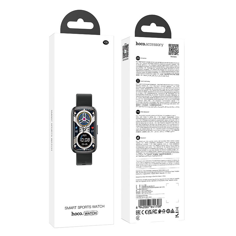 Bracelet Fitness HOCO Y25, Noir
