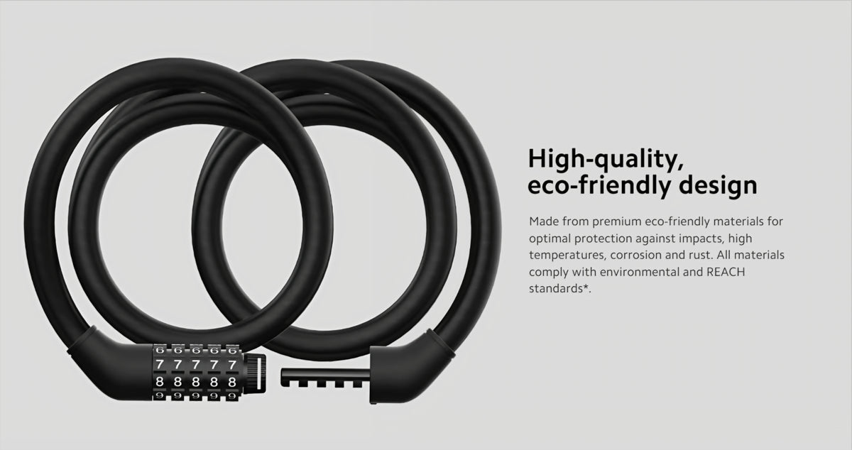 Câble Antivol Xiaomi pour Trottinette Électrique, Noir BHR6751GL