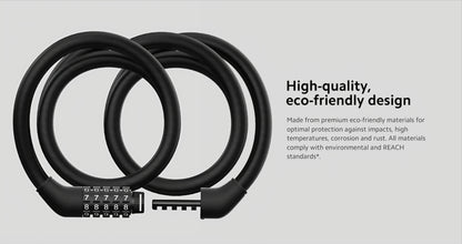 Câble Antivol Xiaomi pour Trottinette Électrique, Noir BHR6751GL