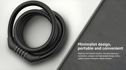 Câble Antivol Xiaomi pour Trottinette Électrique, Noir BHR6751GL