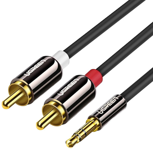 Câble Audio 3.5mm - 2 x RCA UGREEN AV116, 5m, Noir
