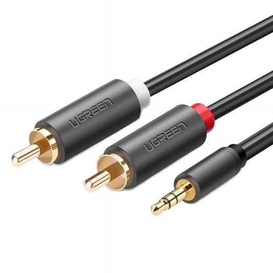 Câble Audio 3.5mm - 2 x RCA UGREEN AV102, 1.5m, Gris