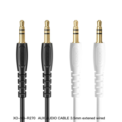 Câble Audio 3.5mm - 3.5mm XO Design NB-R270, 1m, Blanc