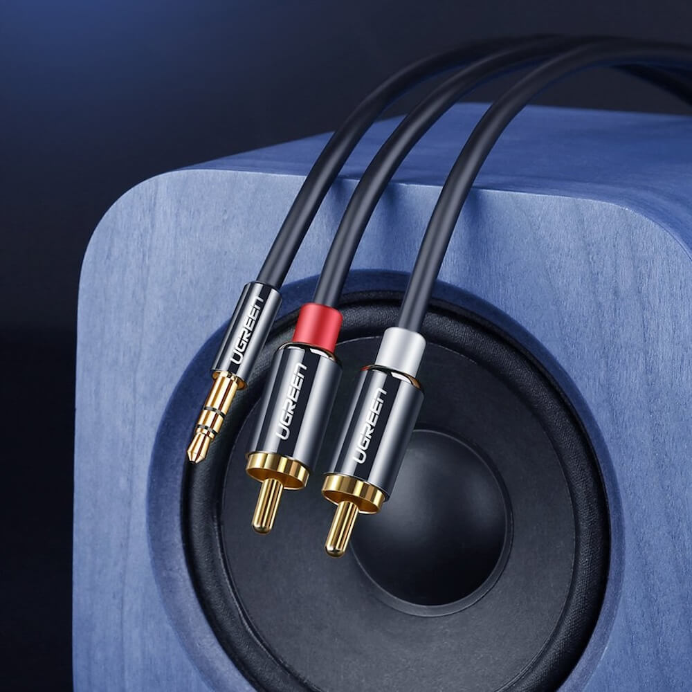 Câble Audio 3.5mm - 2 x RCA UGREEN AV116, 1.5m, Noir
