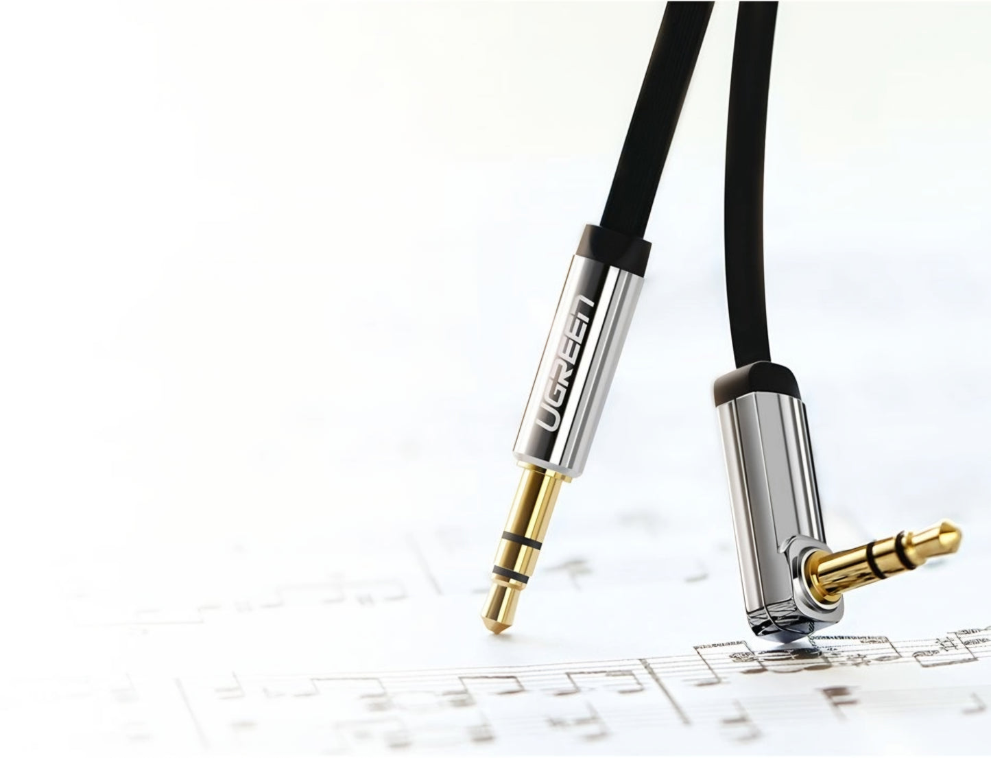 Câble Audio 3.5mm - 3.5mm UGREEN AV119 Angled, 3m, Noir