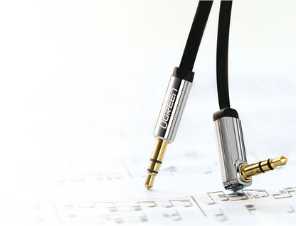 Câble Audio 3.5mm - 3.5mm UGREEN AV119 Angled, 3m, Noir