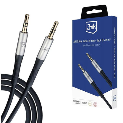 Câble Audio 3,5 mm - 3,5 mm 3MK, 1m, Noir