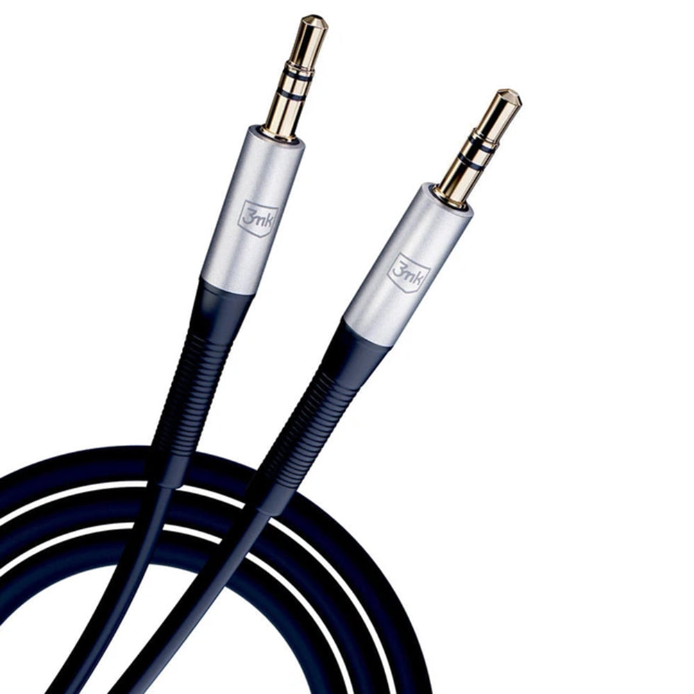 Câble Audio 3,5 mm - 3,5 mm 3MK, 1m, Noir