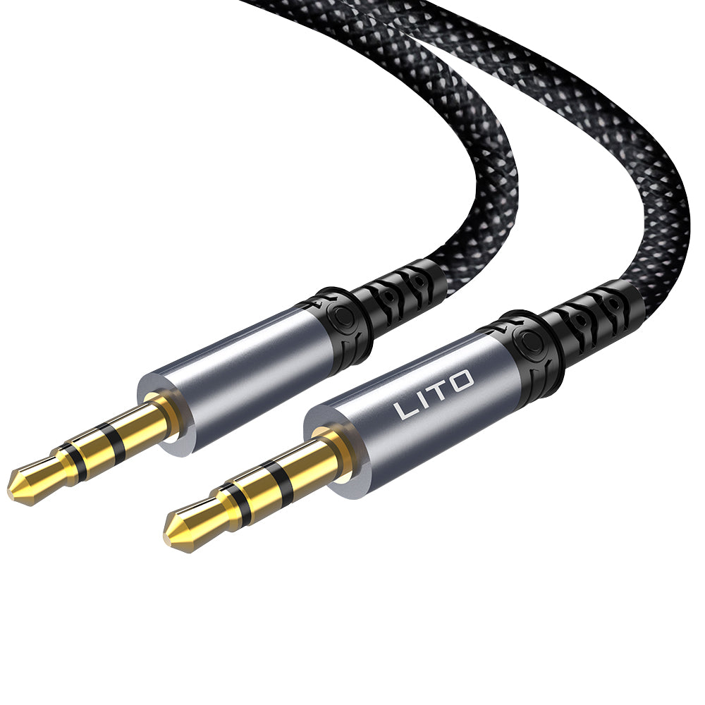Câble Audio 3.5mm - 3.5mm Lito LA01D, 1m, Noir