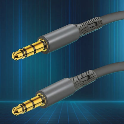 Câble Audio 3.5mm - 3.5mm Techsuit AC3 SoundFlex, 1m, Gris