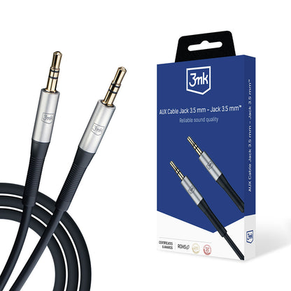 Câble Audio 3,5 mm - 3,5 mm 3MK, 1m, Noir