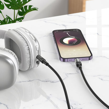 Câble Audio Lightning - 3.5mm HOCO UPA27, 1.2m, Noir