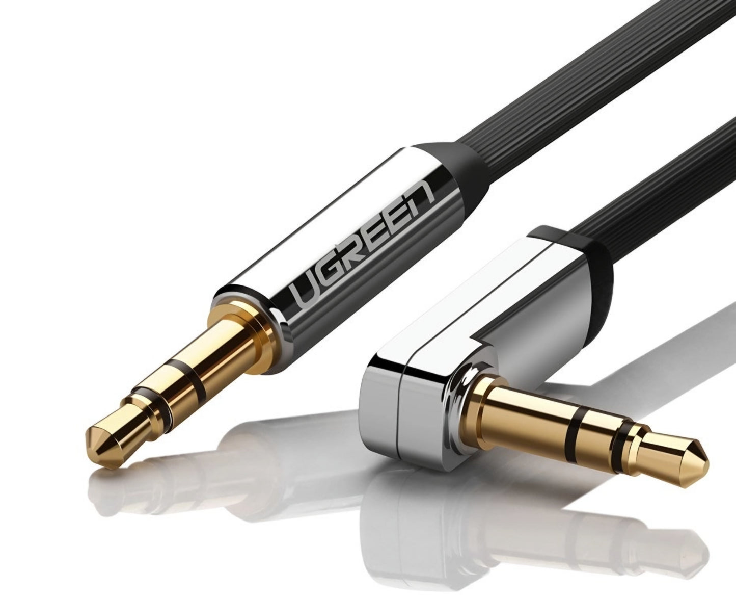 Câble Audio 3.5mm - 3.5mm UGREEN AV119 Angled, 3m, Noir