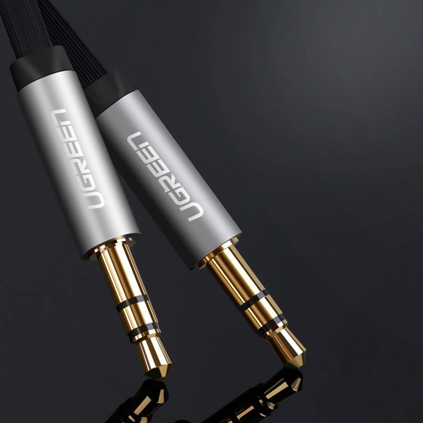Câble Audio 3.5mm - 3.5mm UGREEN AV119 Angled, 2m, Noir