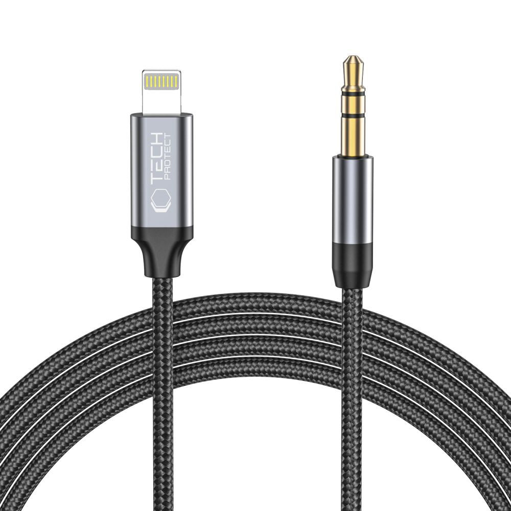 Câble Audio Lightning - 3.5mm Tech-Protect Ultraboost, 1m, Noir